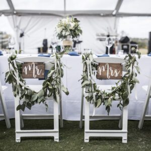 White Resin Wedding Chairs