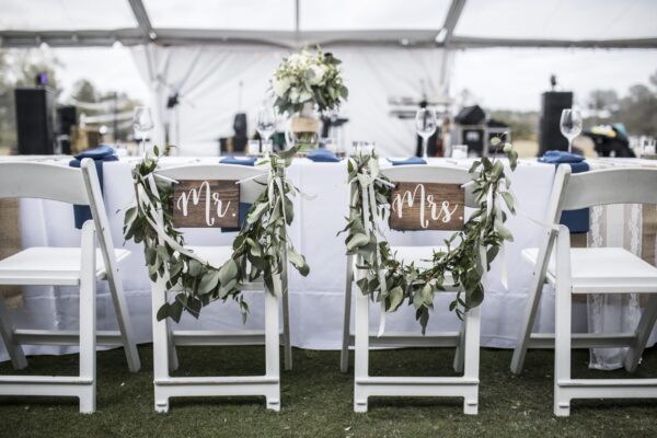 White Resin Wedding Chairs