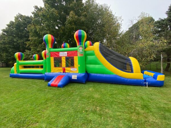 Hot Air Balloon Obstacle Course with Dry Slide