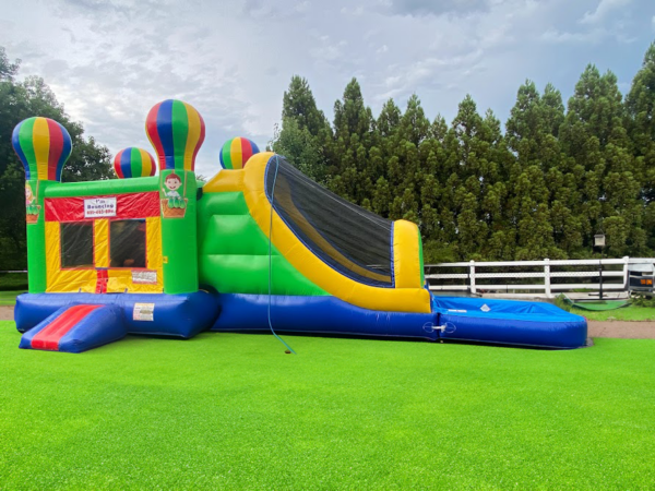 Hot Air Balloon Bounce House Combo with Water Slide